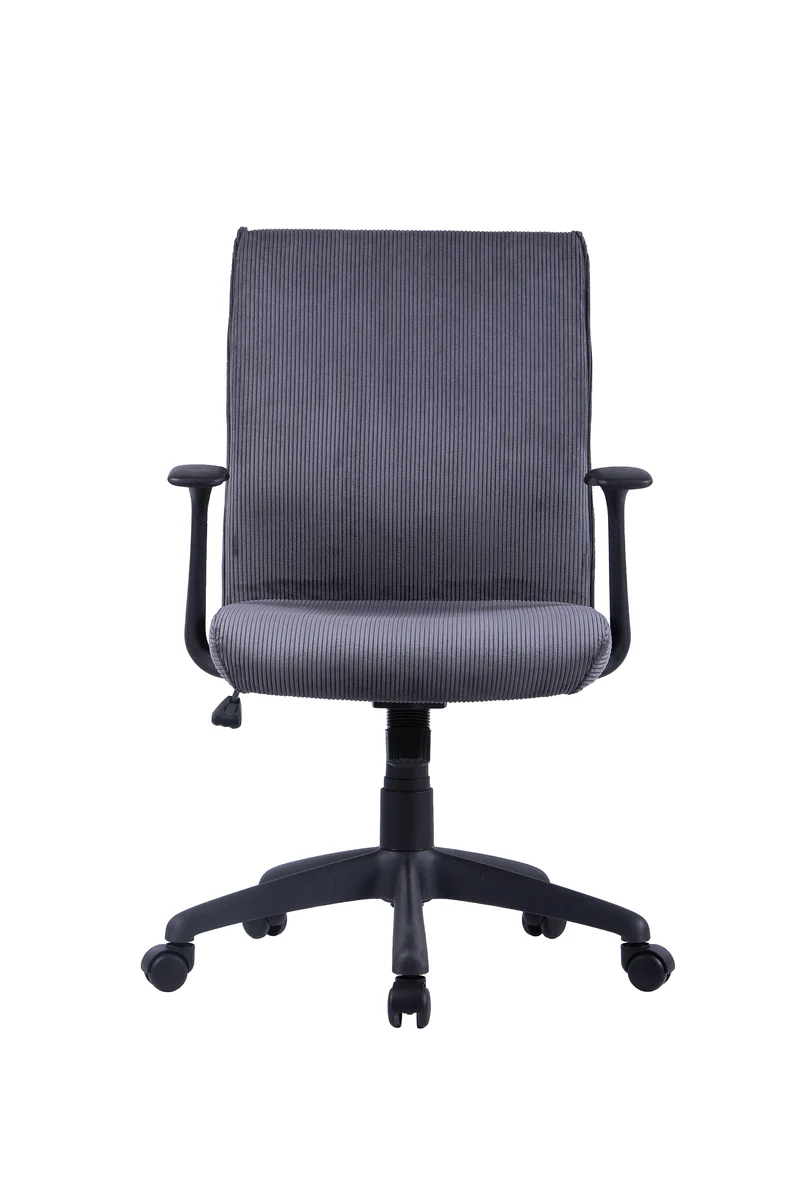 Chefsessel ROCKET Chefsessel / Kunststoff schwarz / Bezug Webstoff dunkelgrauschwarz, grün oder Cordstoff grau / Wippmechanik / Sicherheitsklemmschutz / Sicherheitsrollen / B 56, H 92,5-100,5,T 61,5 cm