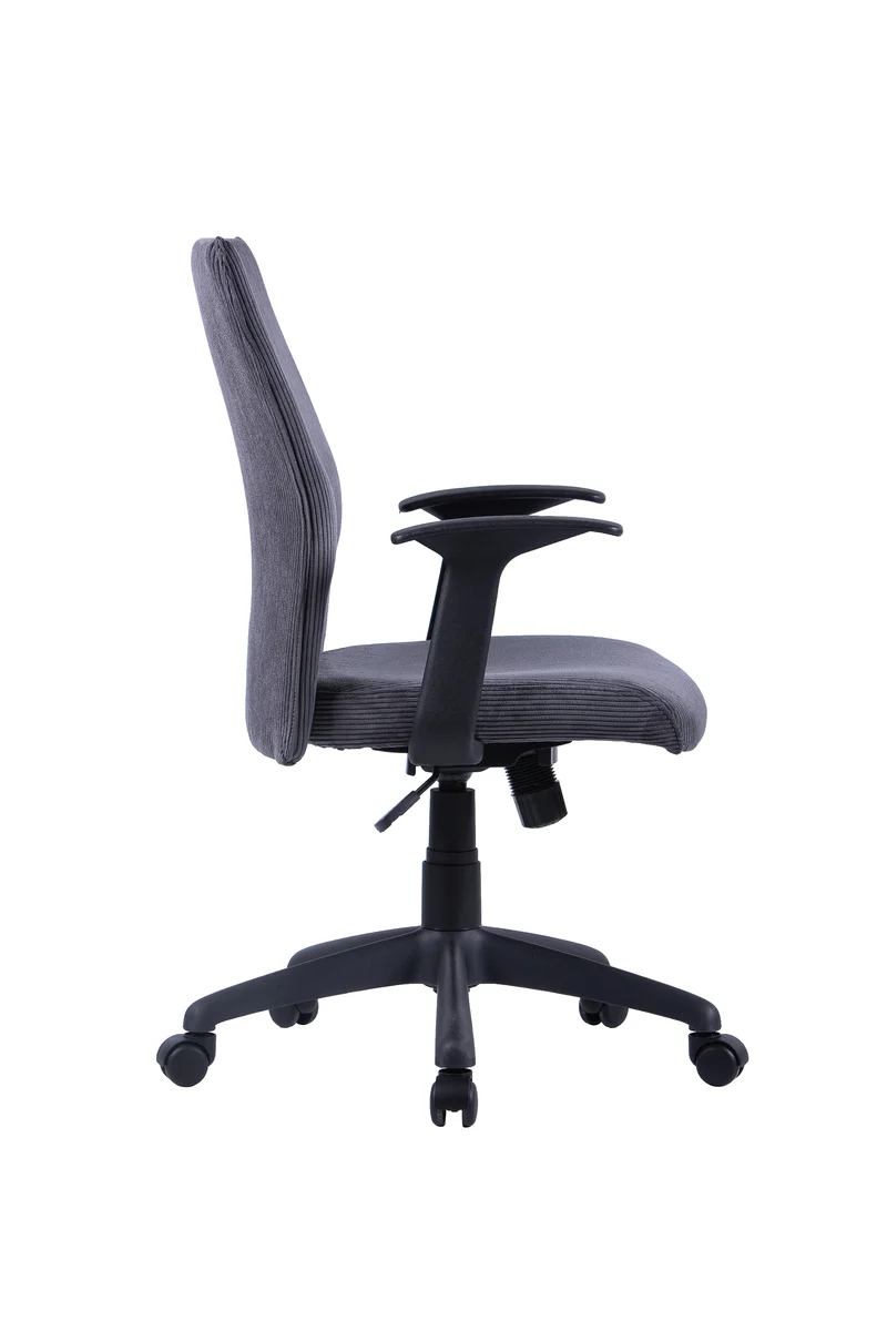 Chefsessel ROCKET Chefsessel / Kunststoff schwarz / Bezug Webstoff dunkelgrauschwarz, grün oder Cordstoff grau / Wippmechanik / Sicherheitsklemmschutz / Sicherheitsrollen / B 56, H 92,5-100,5,T 61,5 cm