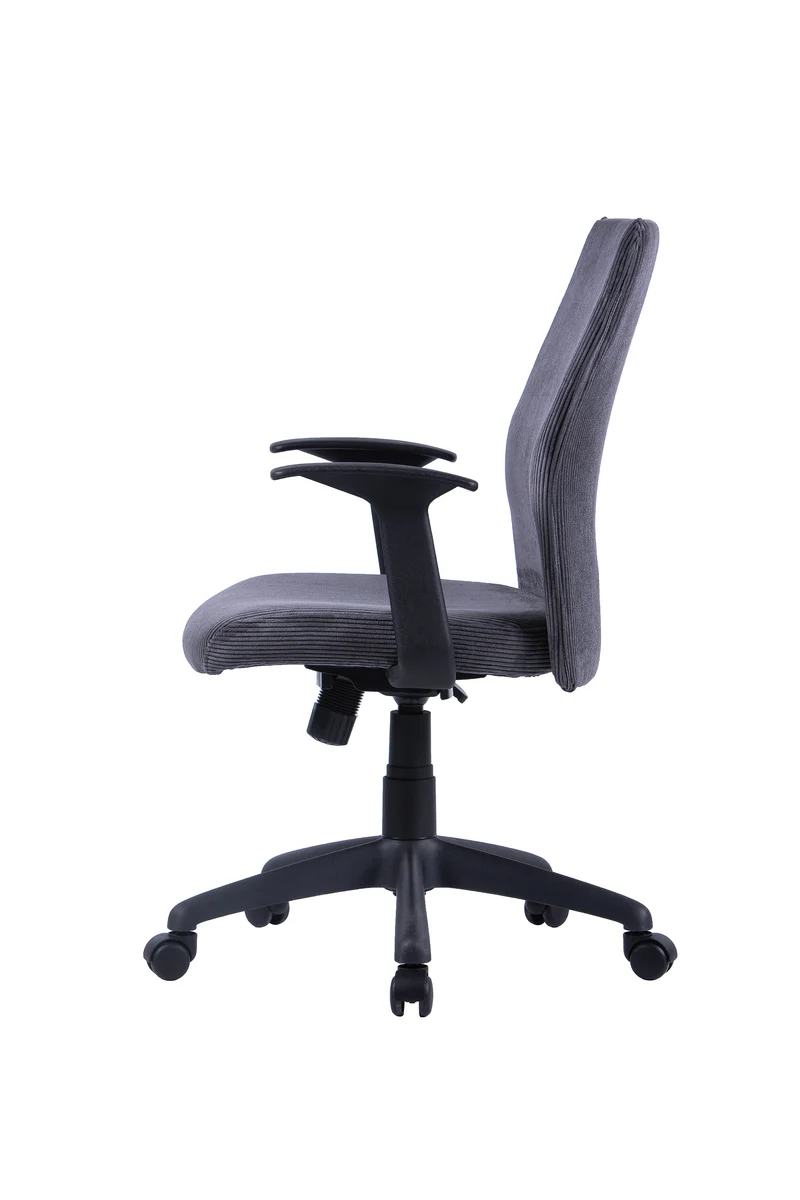 Chefsessel ROCKET Chefsessel / Kunststoff schwarz / Bezug Webstoff dunkelgrauschwarz, grün oder Cordstoff grau / Wippmechanik / Sicherheitsklemmschutz / Sicherheitsrollen / B 56, H 92,5-100,5,T 61,5 cm