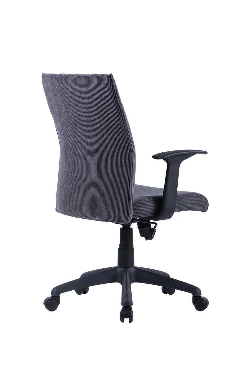 Chefsessel ROCKET Chefsessel / Kunststoff schwarz / Bezug Webstoff dunkelgrauschwarz, grün oder Cordstoff grau / Wippmechanik / Sicherheitsklemmschutz / Sicherheitsrollen / B 56, H 92,5-100,5,T 61,5 cm