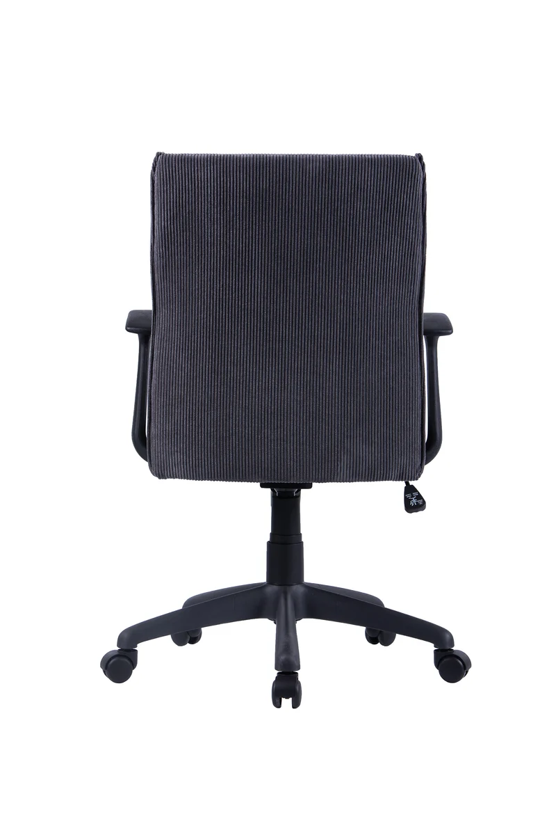 Chefsessel ROCKET Chefsessel / Kunststoff schwarz / Bezug Webstoff dunkelgrauschwarz, grün oder Cordstoff grau / Wippmechanik / Sicherheitsklemmschutz / Sicherheitsrollen / B 56, H 92,5-100,5,T 61,5 cm