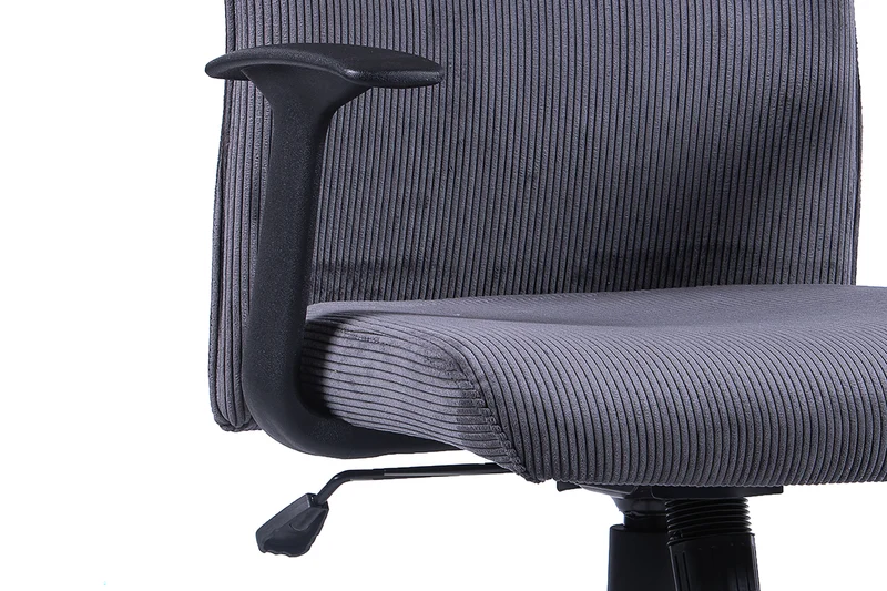 Chefsessel ROCKET Chefsessel / Kunststoff schwarz / Bezug Webstoff dunkelgrauschwarz, grün oder Cordstoff grau / Wippmechanik / Sicherheitsklemmschutz / Sicherheitsrollen / B 56, H 92,5-100,5,T 61,5 cm