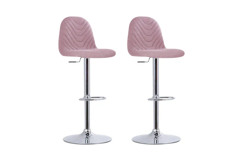 Barhocker CASINO / Moderner Barhocker in hellgrau, anthrazit oder rosa / Gestell verchromt mit Höhenverstellung / 360° drehbar / B 41,H 91,5-112,T 52,5 cm