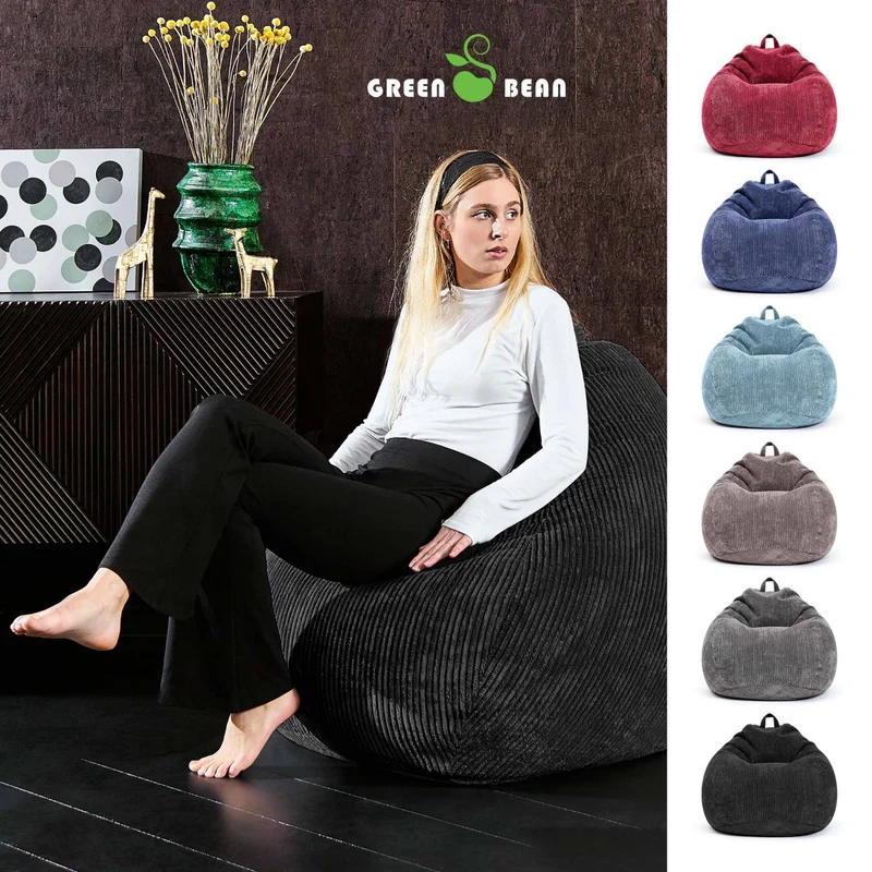 Scoop Sitzsack in Cord-Optik mit Tragegriff