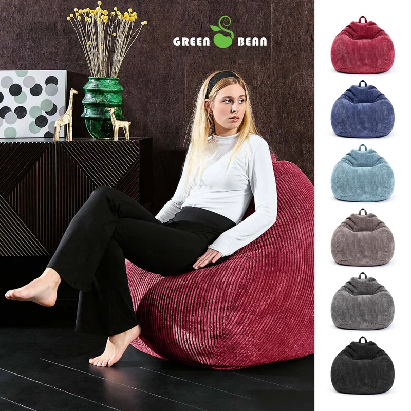 Scoop Sitzsack in Cord-Optik mit Tragegriff