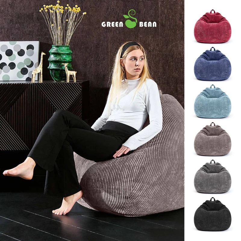Scoop Sitzsack in Cord-Optik mit Tragegriff