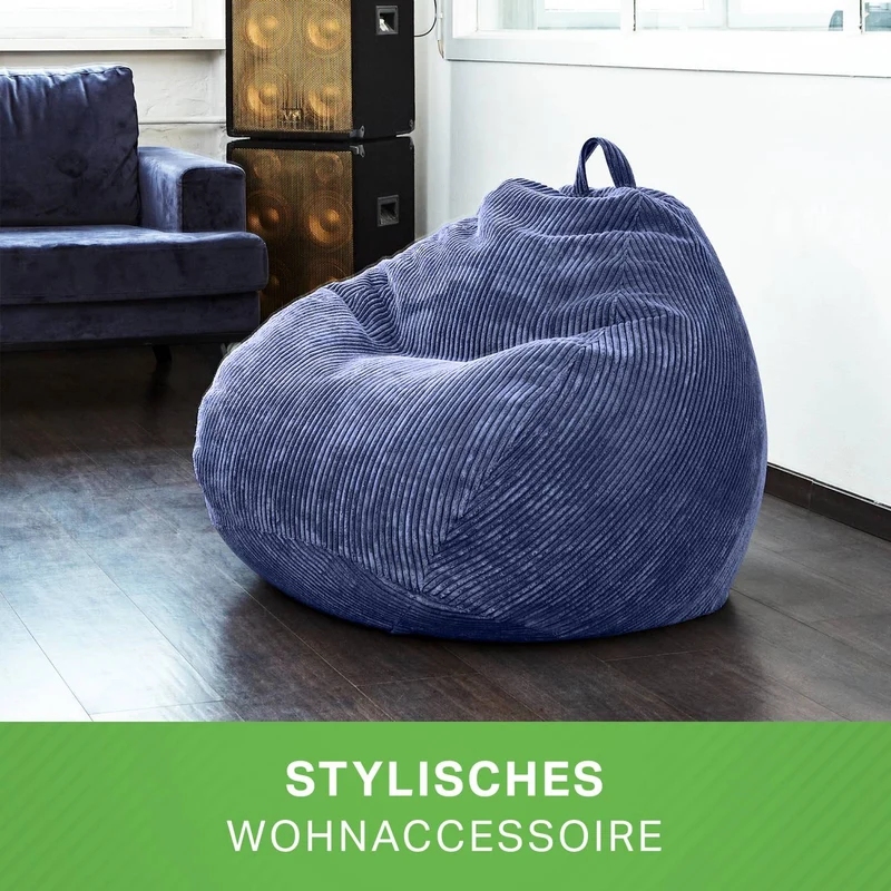 Scoop Sitzsack in Cord-Optik mit Tragegriff