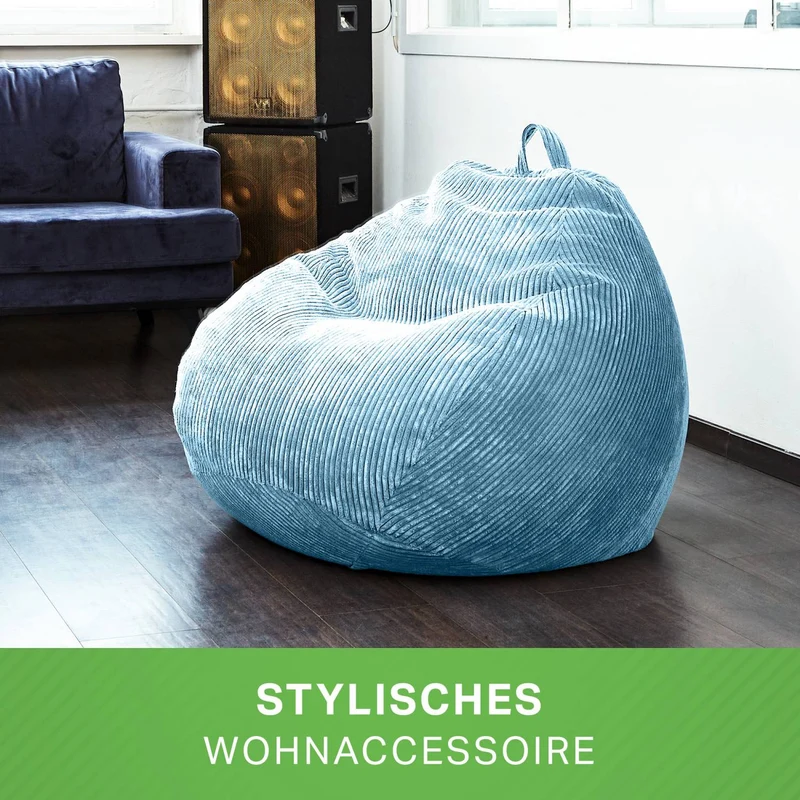Scoop Sitzsack in Cord-Optik mit Tragegriff