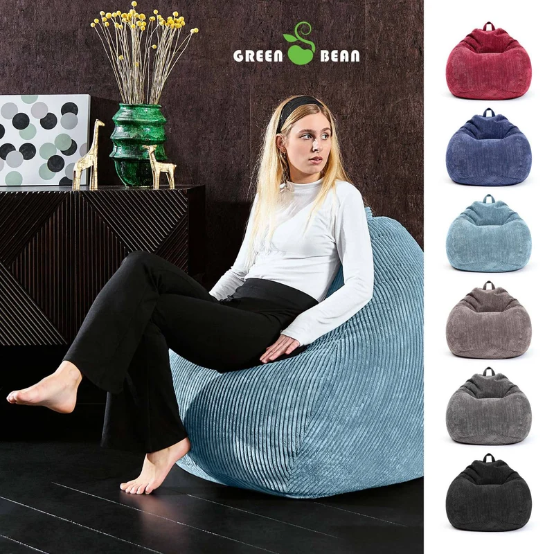 Scoop Sitzsack in Cord-Optik mit Tragegriff