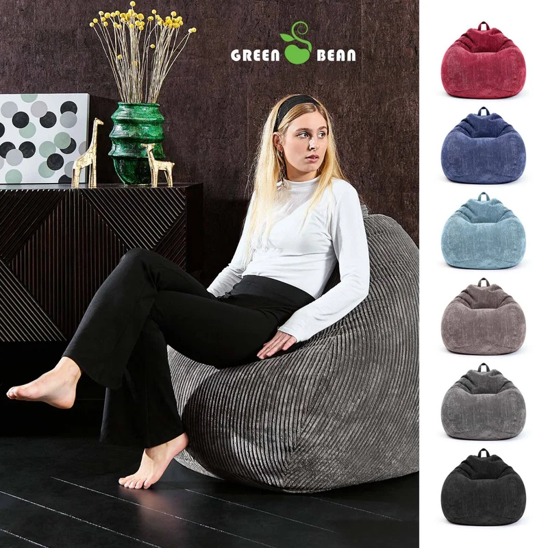Scoop Sitzsack in Cord-Optik mit Tragegriff