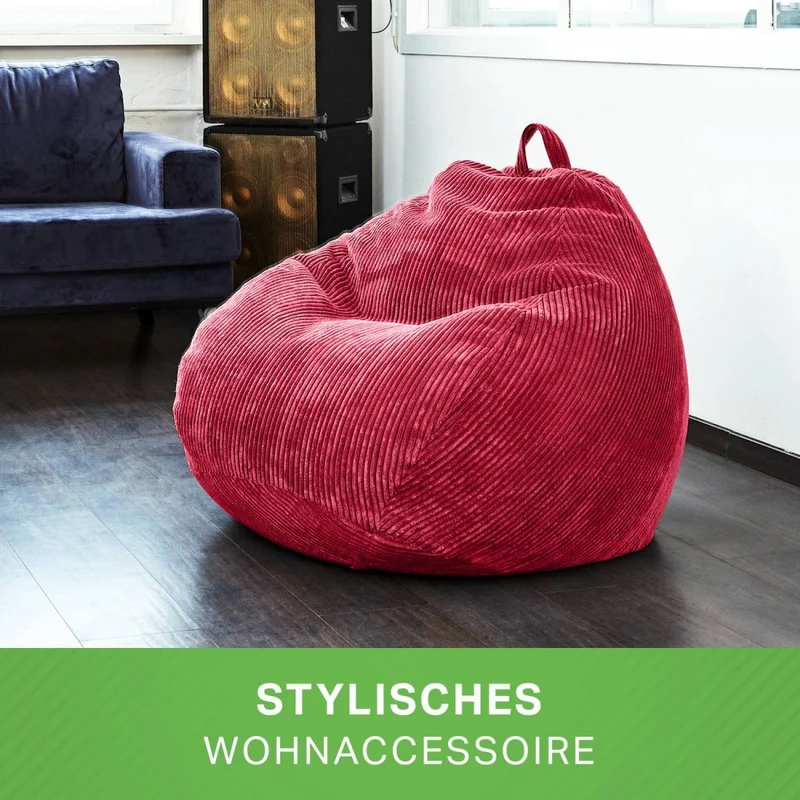 Scoop Sitzsack in Cord-Optik mit Tragegriff