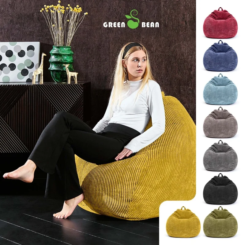 Scoop Sitzsack in Cord-Optik mit Tragegriff