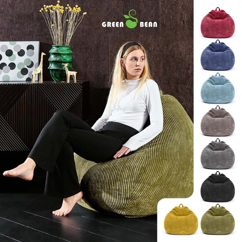 Scoop Sitzsack in Cord-Optik mit Tragegriff
