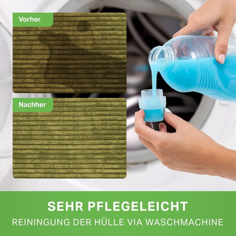 Scoop Sitzsack in Cord-Optik mit Tragegriff