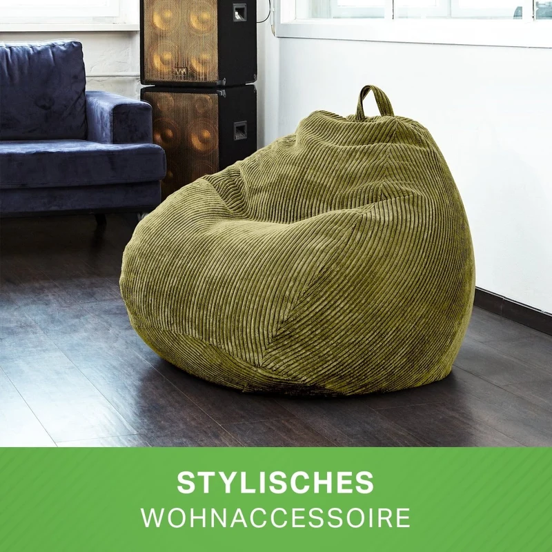 Scoop Sitzsack in Cord-Optik mit Tragegriff