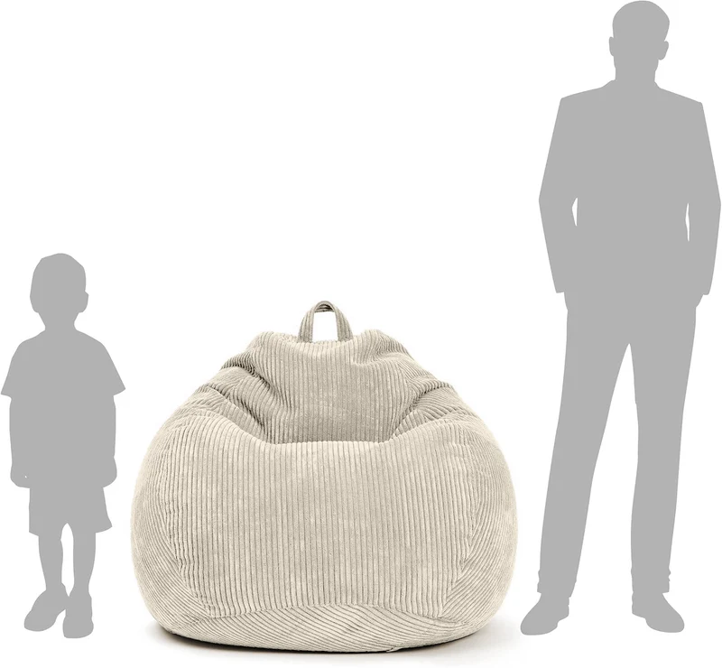 Scoop Sitzsack in Cord-Optik mit Tragegriff