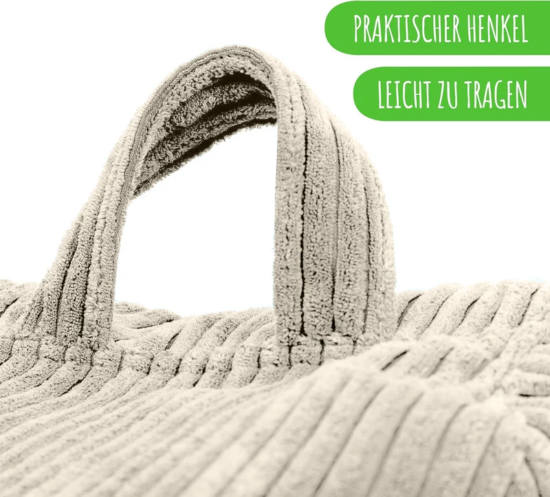 Scoop Sitzsack in Cord-Optik mit Tragegriff
