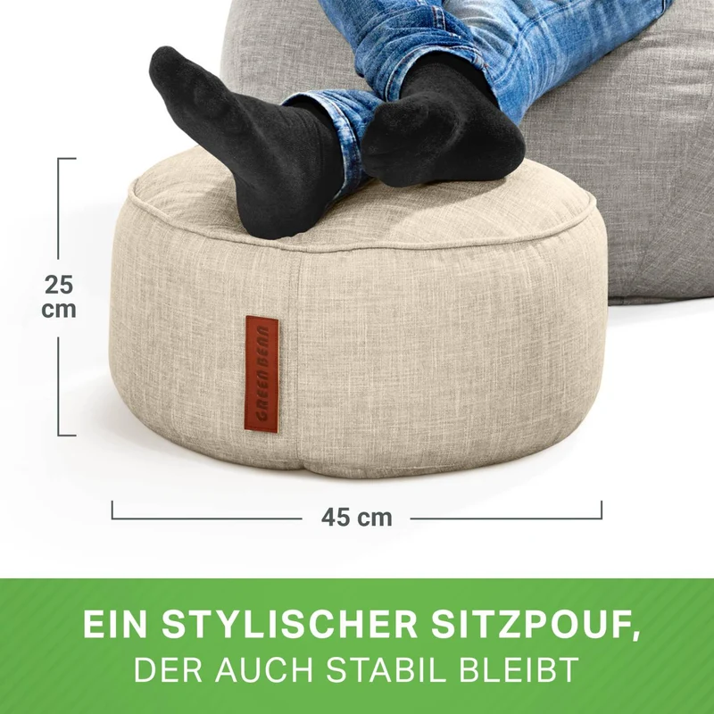 Stay Sitzhocker in Leinen-Optik