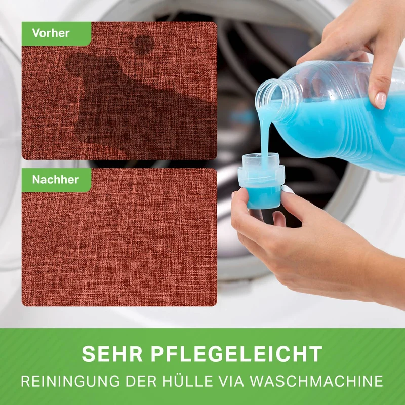 Stay Sitzhocker in Leinen-Optik