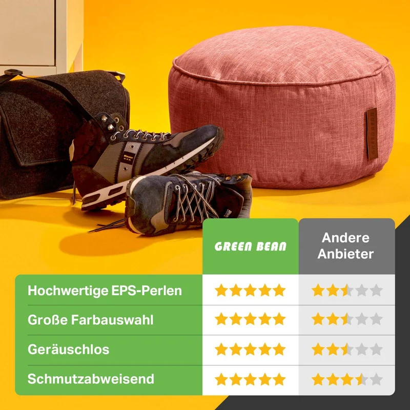 Stay Sitzhocker in Leinen-Optik