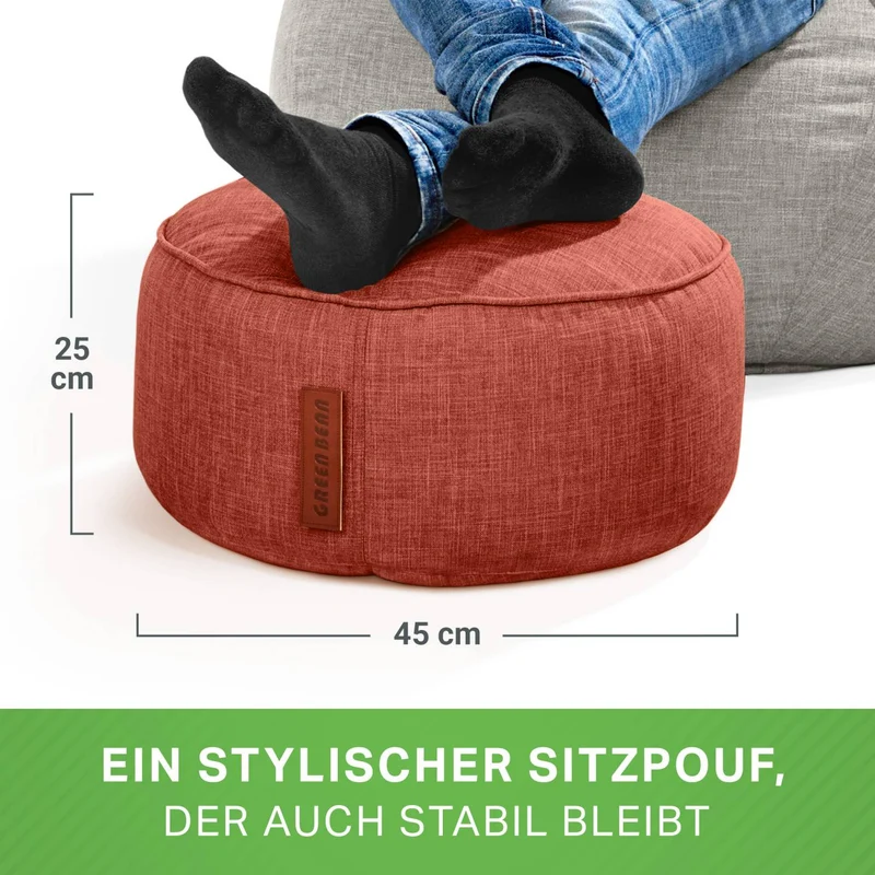 Stay Sitzhocker in Leinen-Optik