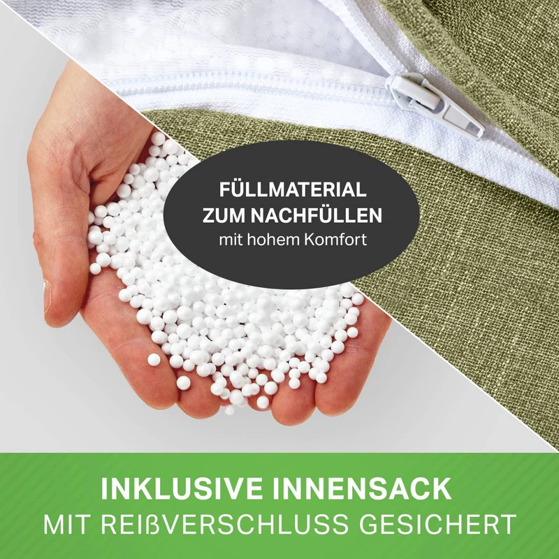 Stay Sitzhocker in Leinen-Optik