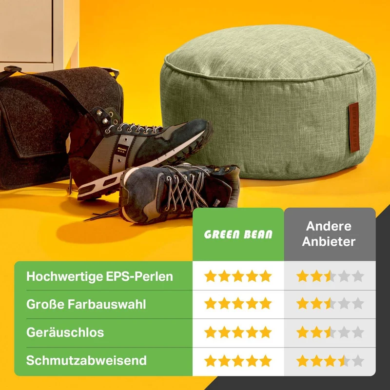 Stay Sitzhocker in Leinen-Optik