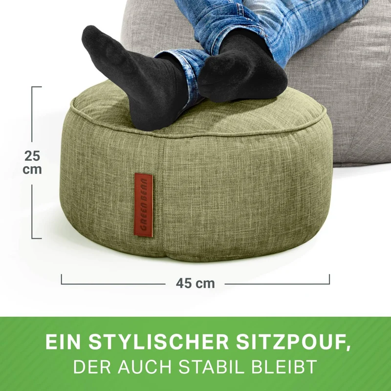 Stay Sitzhocker in Leinen-Optik