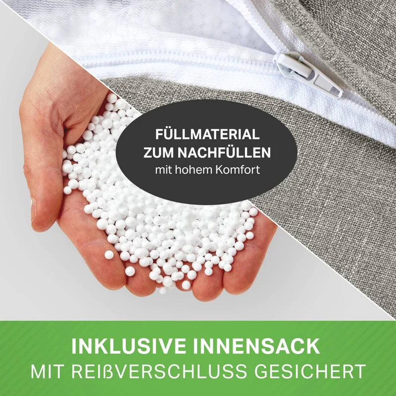 Stay Sitzhocker in Leinen-Optik