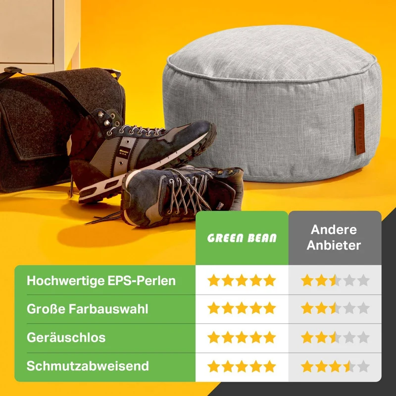 Stay Sitzhocker in Leinen-Optik