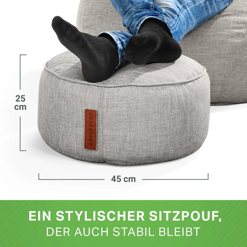 Stay Sitzhocker in Leinen-Optik