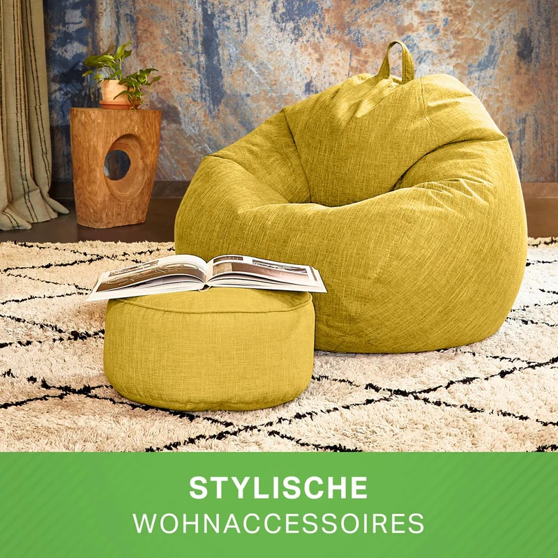 Stay Sitzhocker in Leinen-Optik