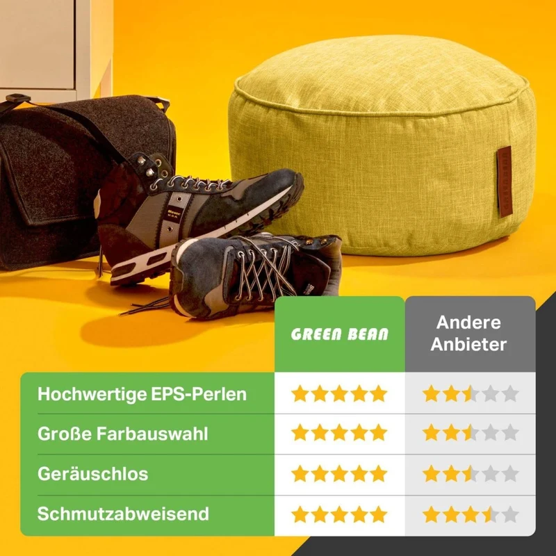 Stay Sitzhocker in Leinen-Optik