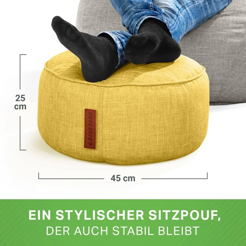 Stay Sitzhocker in Leinen-Optik