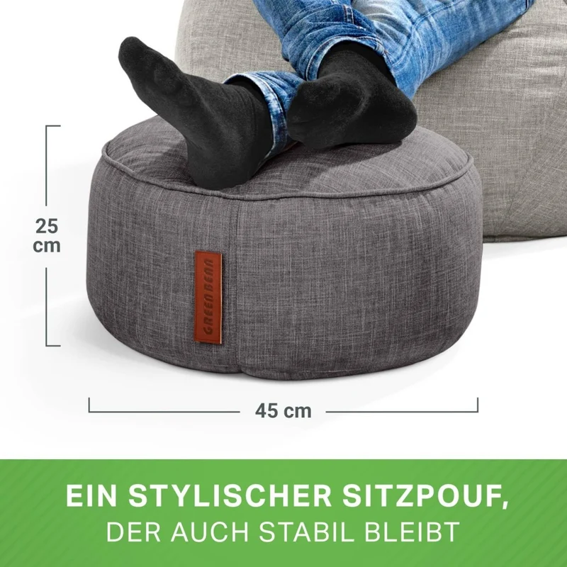 Stay Sitzhocker in Leinen-Optik