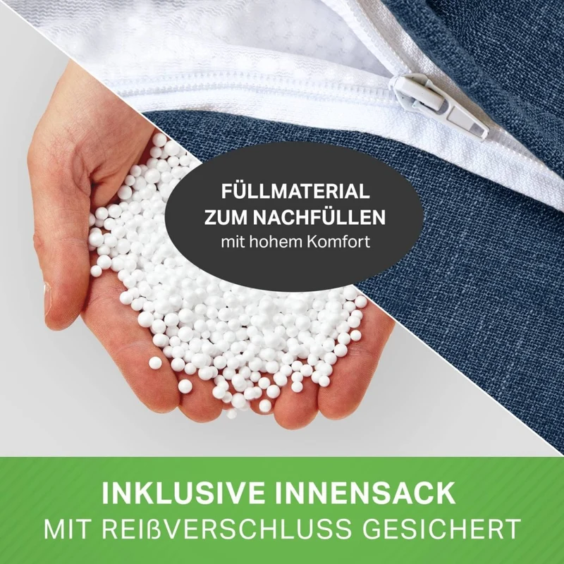 Stay Sitzhocker in Leinen-Optik