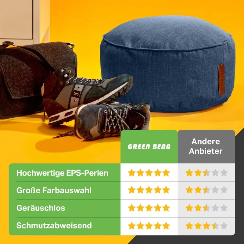 Stay Sitzhocker in Leinen-Optik