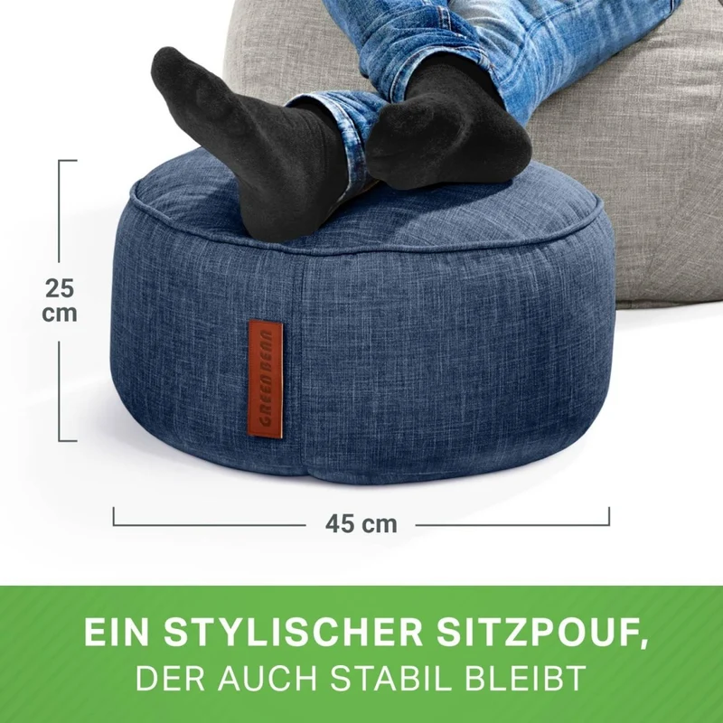 Stay Sitzhocker in Leinen-Optik