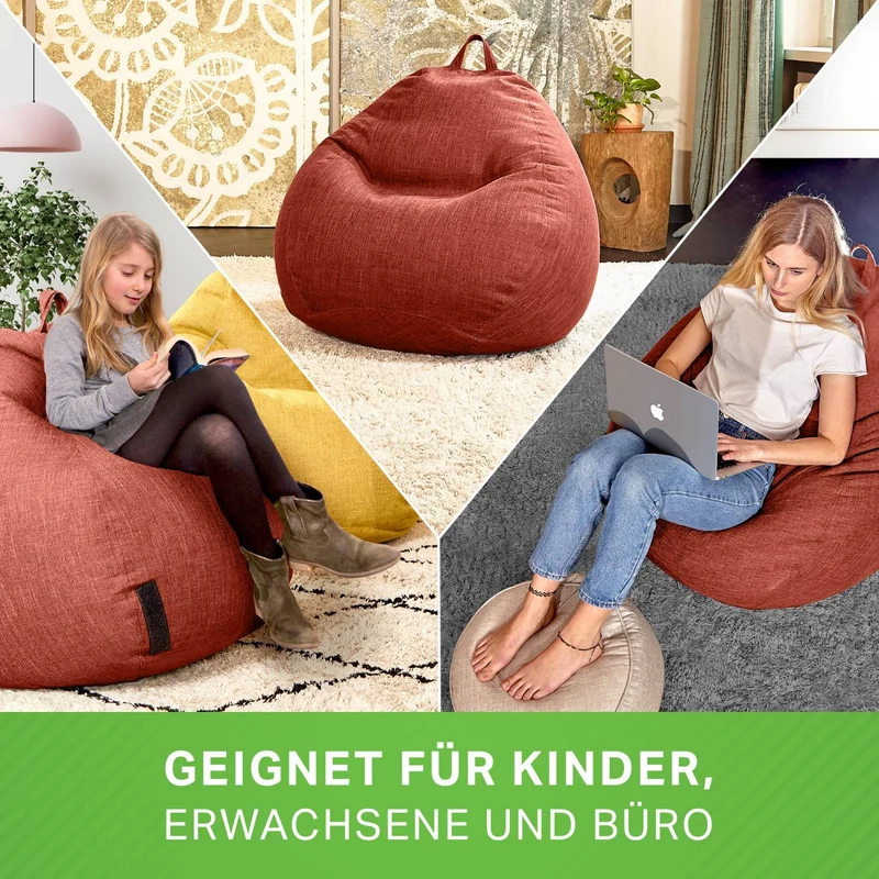 Homeline Sitzsack in Leinen-Optik