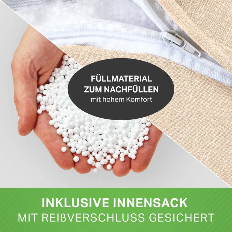 Homeline Sitzsack in Leinen-Optik