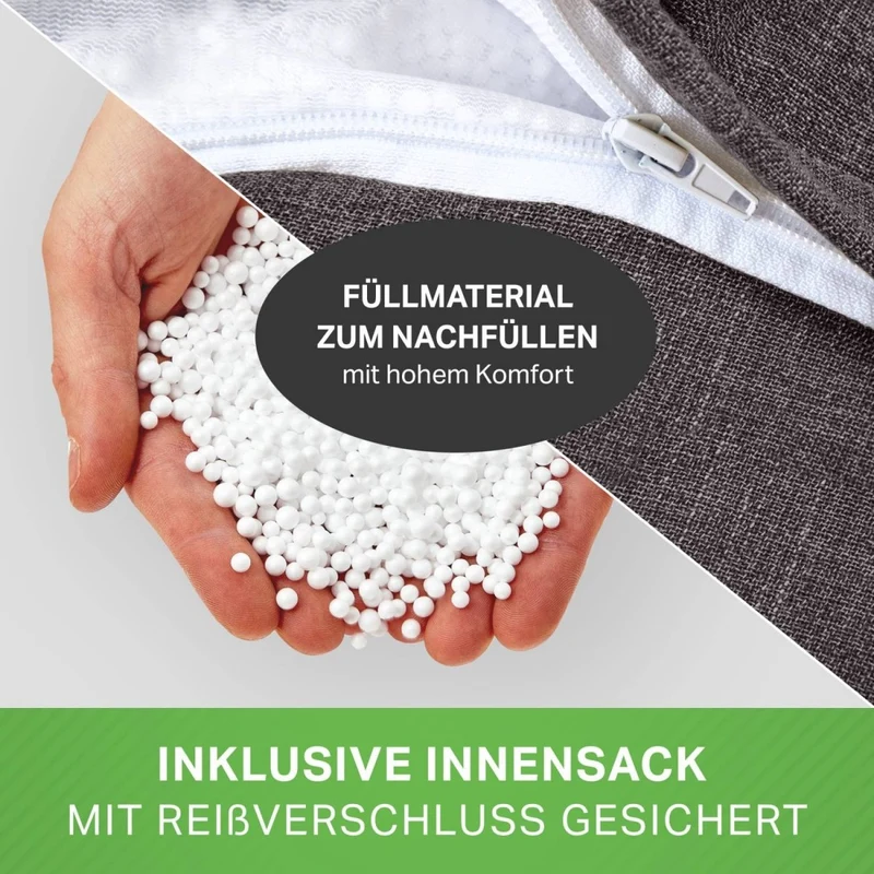 Homeline Sitzsack in Leinen-Optik