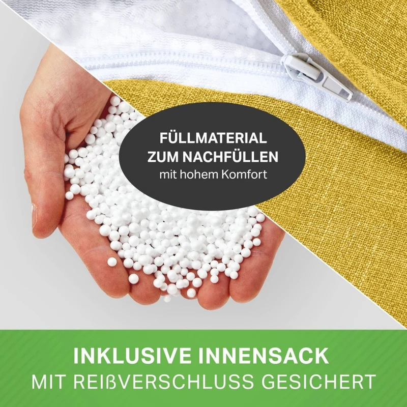 Homeline Sitzsack in Leinen-Optik