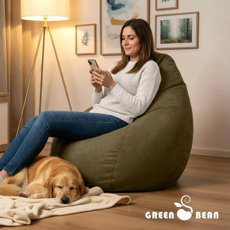 Drop Sitzsack in Wildleder-Optik
