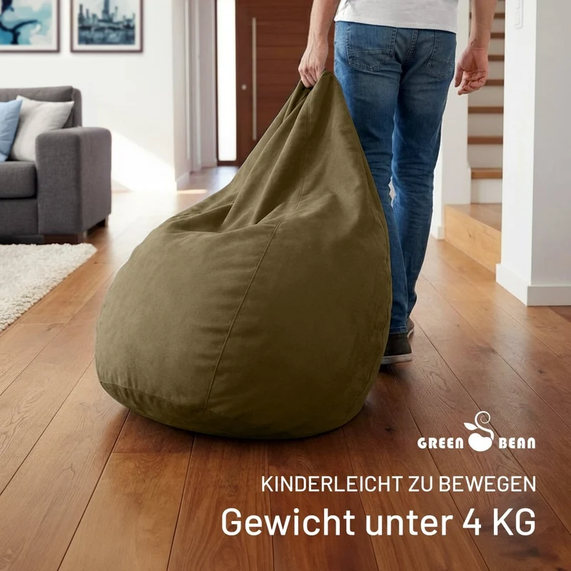 Drop Sitzsack in Wildleder-Optik