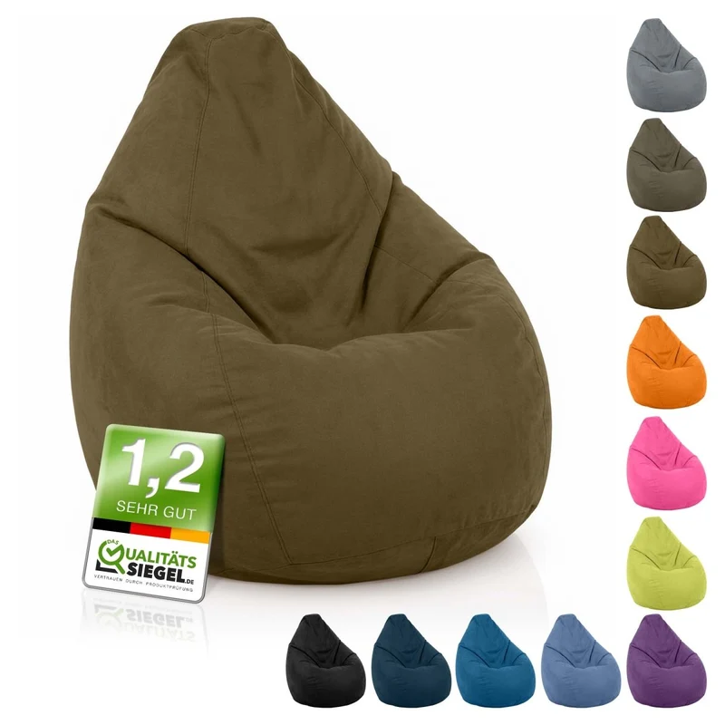 Drop Sitzsack in Wildleder-Optik