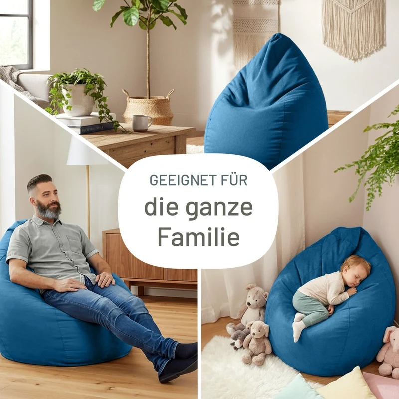 Drop Sitzsack in Wildleder-Optik