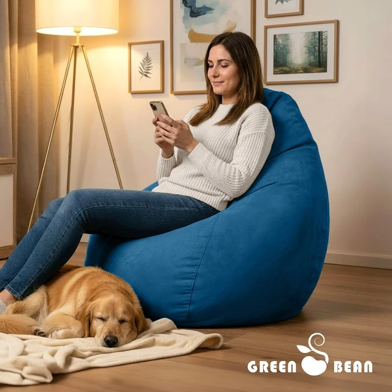 Drop Sitzsack in Wildleder-Optik