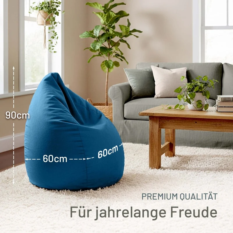Drop Sitzsack in Wildleder-Optik