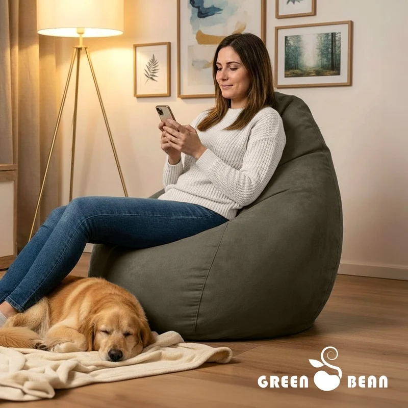 Drop Sitzsack in Wildleder-Optik