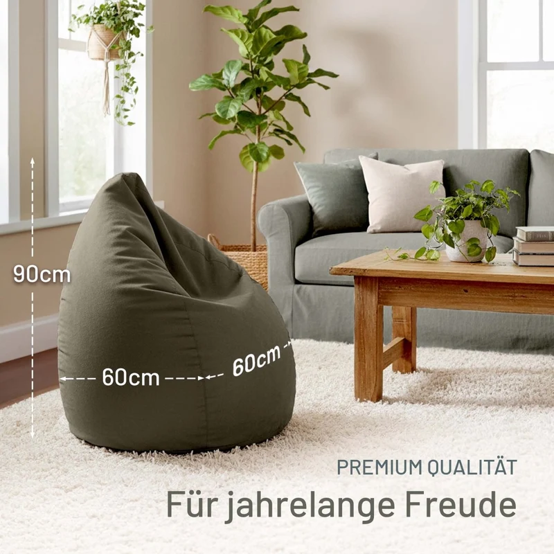 Drop Sitzsack in Wildleder-Optik